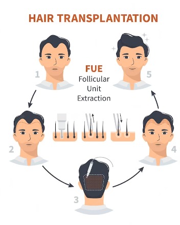 Follicular Unit Extraction (FUE)